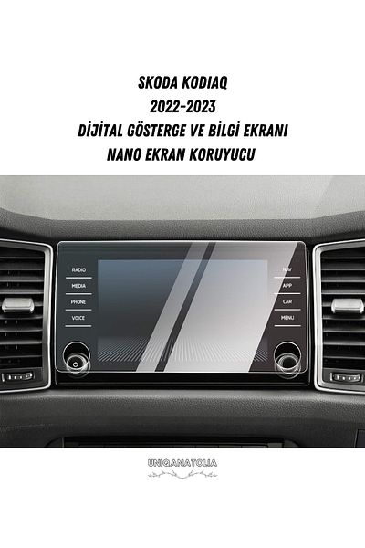 UniqAnatolia Skoda Kodiaq 8 - Inch Navigation, Digital Instrument Panel and Nano Screen Protector Compatible