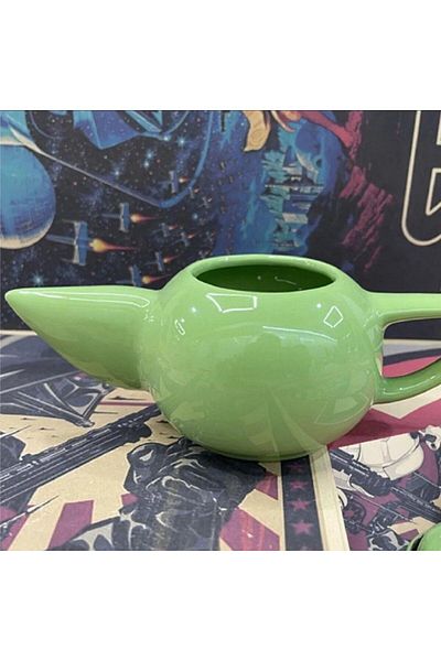 Çılgıntrend Star Wars Mandalorian - Baby Yoda Grogu Porcelain Mug, 3D Coffee Cup