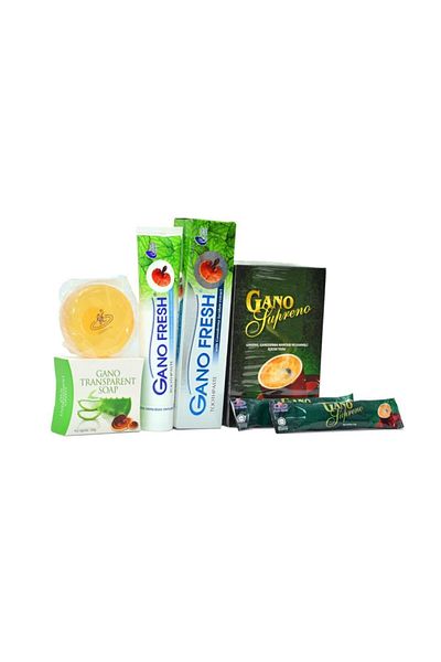 Gano SET SUPRENO COFFEE GANO TOOTHpaste TRANSPARENT SINGLE SOAP ''MeseneShop''