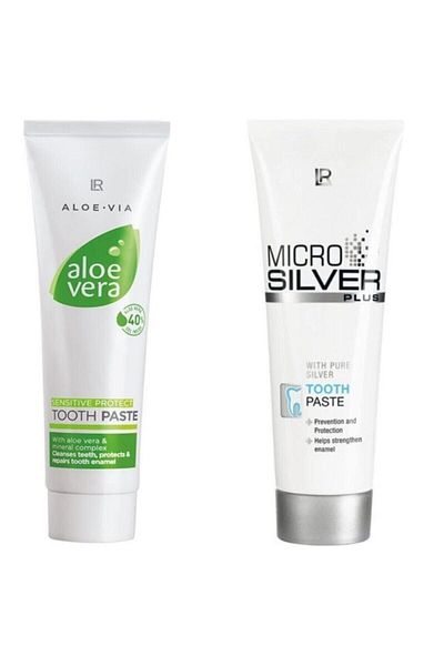 LR Microsilver Plus Toothpaste 75 ml + Aloe Vera Gel Toothpaste 100 ml
