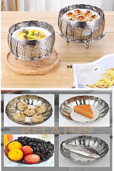 RELATOS Buharda Pişirme Haşlama Aparatı Haşlama Sepeti Brokoli Vs Sebze Haşla...