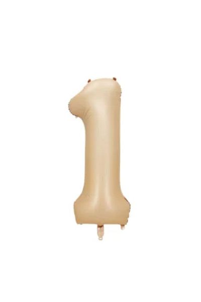 eğlencemarketi 40? Caramel 1 Number Foil Balloon 100 cm