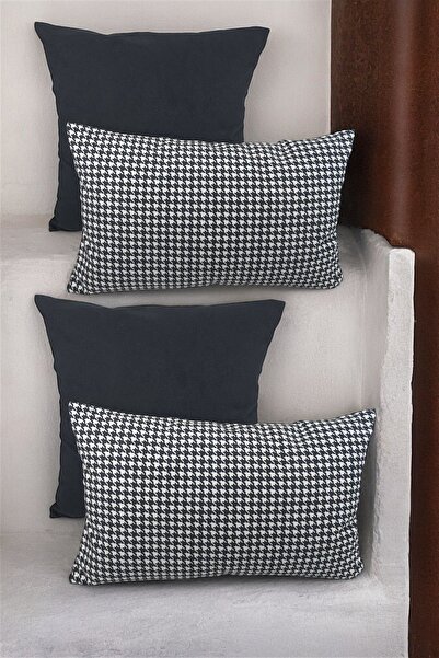 Soyoe Set de 4 perne cu textura moale - Față de pernă decorativă cu design sp...