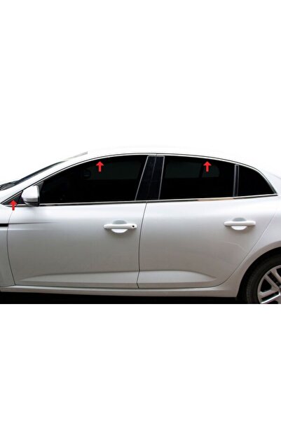 OTOTUNING53 Renault Megane 4 Sd Krom Cam Üst Çıtası 6 Parça (2016 ve Üzeri)