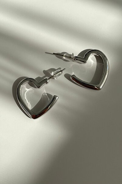 Lavian Accessories Minimal Parlak Kalp Küpe