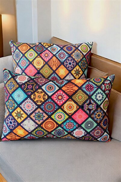 Soyoe 2'Li Set Kırlent Özel Tasarım Kırlent Dekoratif  Yastık Yüzü Yumuşak Do...