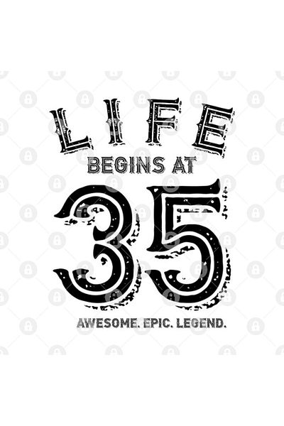 TatFast Life Begins At 35 كوب، هدية، مهر، عرض