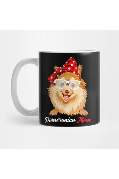 TatFast Best Pomeranian Mom Ever Funny Dog Mom Vintage Gifts Mug