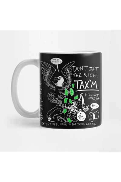 TatFast كوب Tax The Rich Bernie 2020، هدية، مهر، عرض