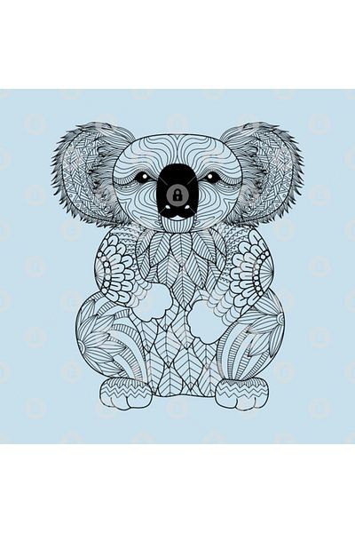 TatFast كوب Koala Doodle Art - هدية ومهر وعرض