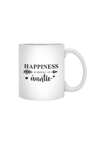 Fizello Happiness Is Being An Auntie كوب أبيض، هدية، مهر، عرض