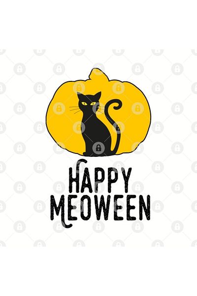 TatFast Happy Meoween – Halloween Pumpkin Cat Silhouette Mug