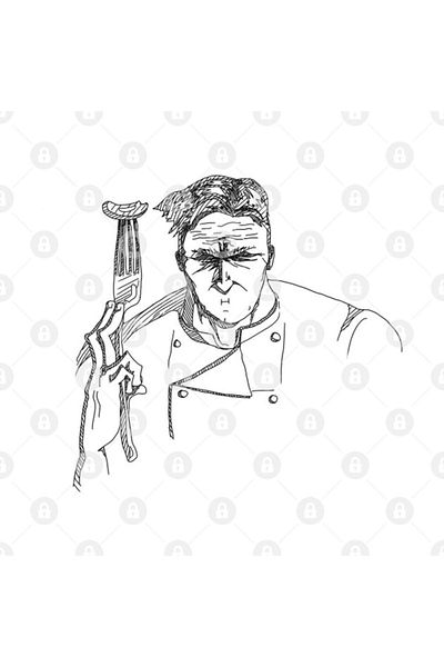 TatFast كوب Angry Chef Sausage، هدية، مهر، حامل عرض