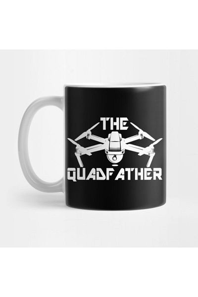 TatFast كوب طائرة بدون طيار كبير الحجم من The Quadfather Quadcopter، هدية، مهر، عرض