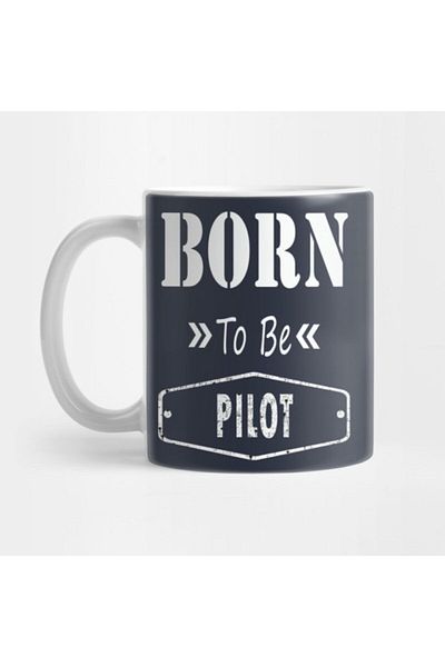 TatFast كوب Born To Be A Pilot، هدية، مهر، عرض