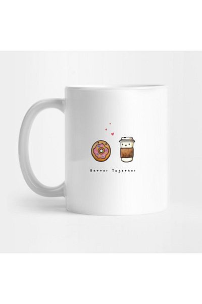TatFast Better Together Coffee and Donut - Lovely Tale Mug Gift Dowry Presentation Holder