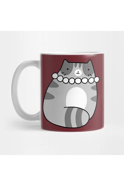 TatFast Blue Tabby Pearl Necklace Mug, Gift, Dowry, Presentation