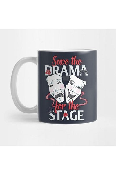 TatFast كوب مسرح فني مضحك من Humor Save Drama Big Stage
