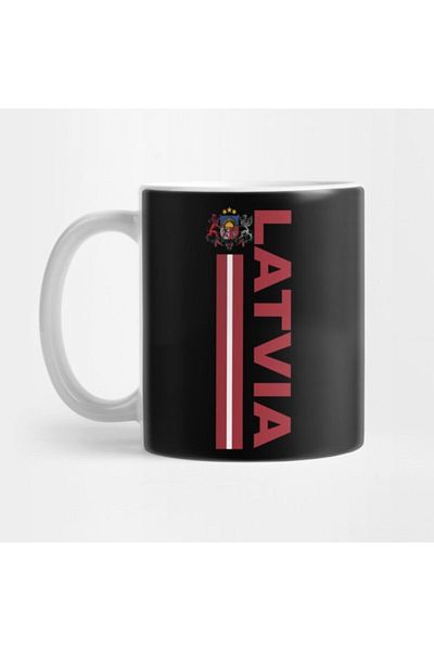 TatFast كوب بتصميم علم وشعار عمودي على الطراز الرياضي لاتفيا