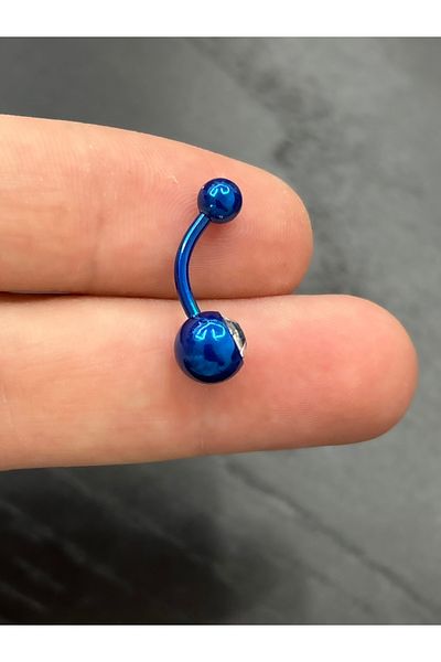 Karınca Piercing 10 mm Blue Stone Belly Piercing