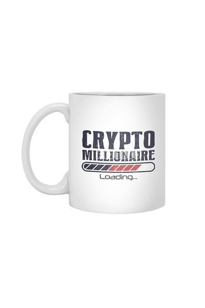 Fizello Crypto Funny Bitcoin - هدية كأس أبيض للمهر