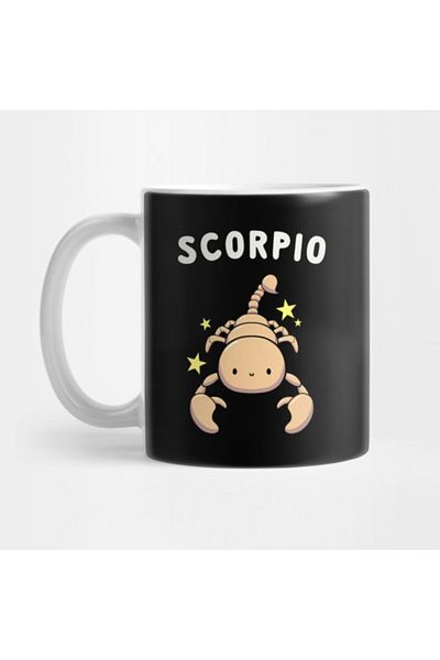 TatFast Scorpio Cute Scorpion Drawing For Zodiac / Star Sign Mug