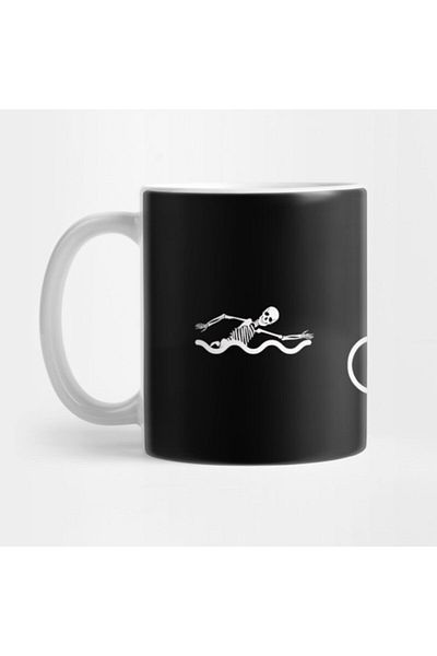 TatFast كأس الهيكل العظمي Triathlon Triathlete بتصميم مضحك