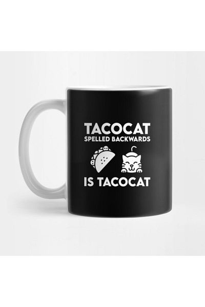 TatFast كوب Tacocat Spelled Backwards، هدية، مهر، حامل عرض