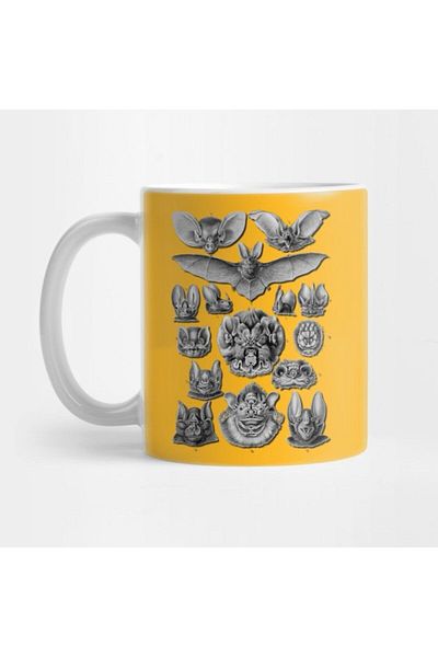 TatFast Bats Scientific Illustration Drawing Biology Art Halloween Mug