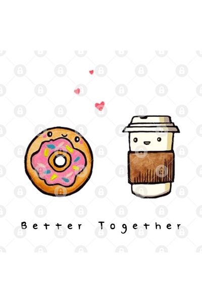 TatFast Better Together Coffee and Donut - Lovely Tale Mug Gift Dowry Presentation Holder