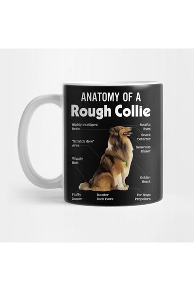 TatFast Rough Collie Anatomy - Funny Dog Puppy Gift Mug Gift Dowry Presentation