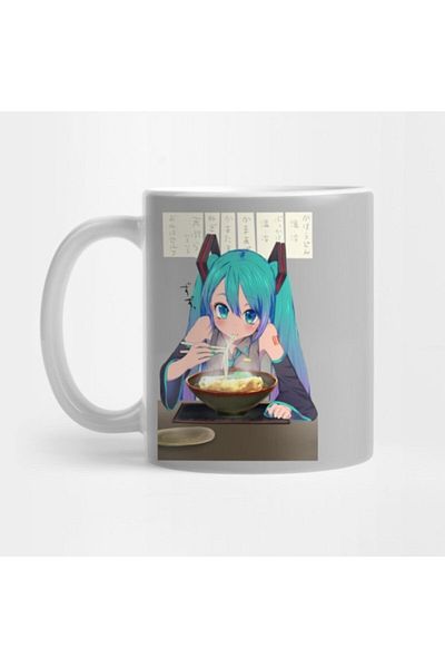 TatFast كوب Miku Eat Ramen، هدية، مهر، حامل عرض