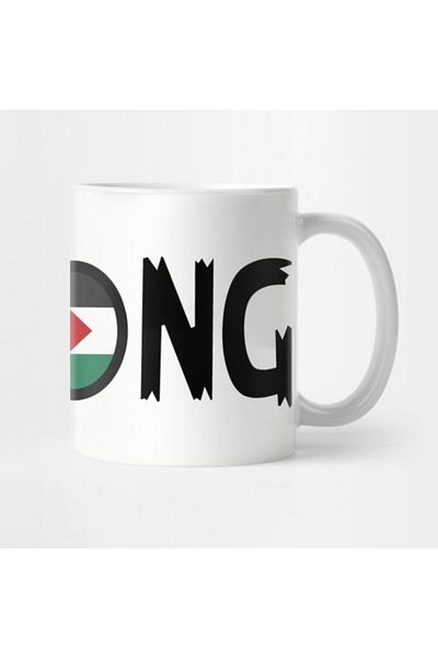 TatFast كوب فلسطيني أبيض - هدية، مهر، عرض
