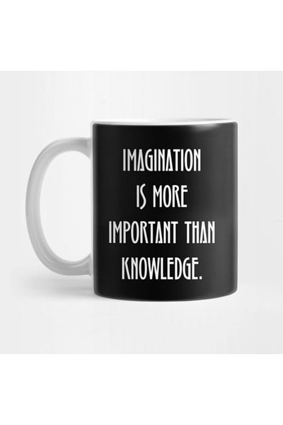 TatFast كوب "Imagination Is More Important Than Knowledge"، هدية، مهر، عرض