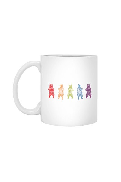 Fizello الرقص الدببة قوس قزح القدح الأبيض، هدية، المهر، العرض