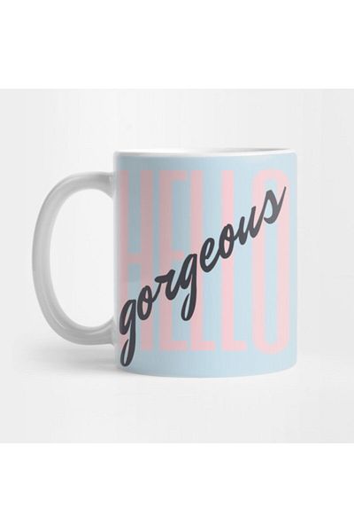 TatFast كوب Hello Gorgeous، هدية، مهر، حامل عرض