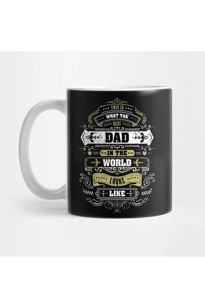 TatFast Best Dad in the World Looks Like Mug, Gift, Dowry, Presentation Holder