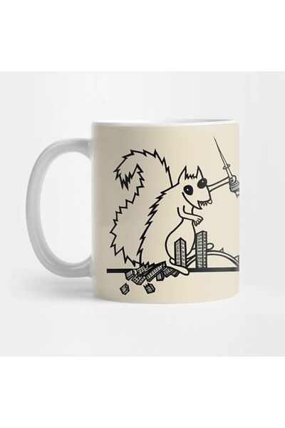 TatFast Squirrel of Destruction Mug, Gift, Dowry, Presentation Holder