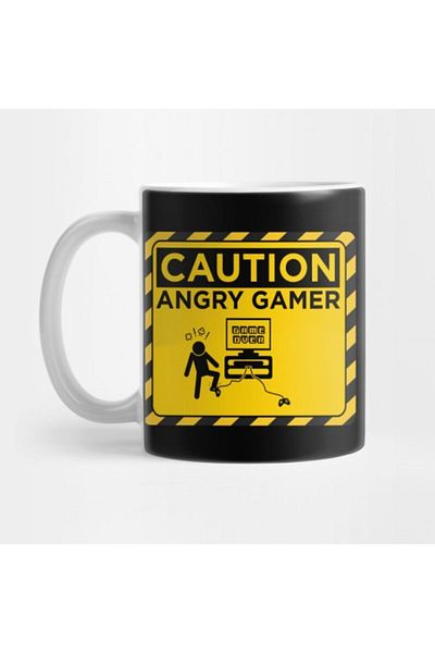 TatFast Esports Gamer Video Game Trophy - Caution Angry Gamer Gift Dowry Presentation