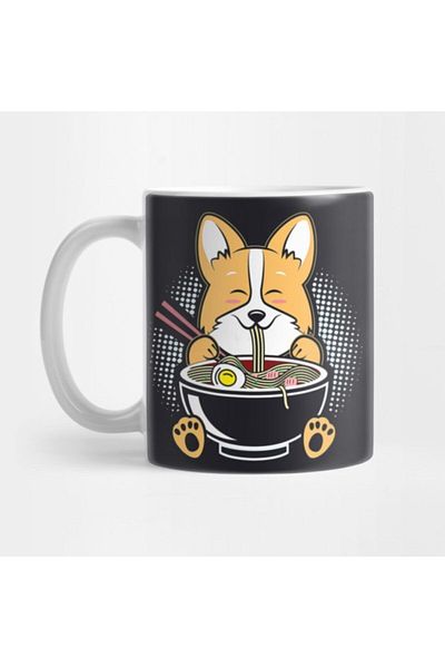 TatFast كوب كورجي للأكل من رامين فو نودلز شوربة كاواي كورجي للكلاب