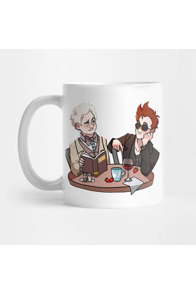 TatFast كوب Good Omens، هدية، مهر، عرض