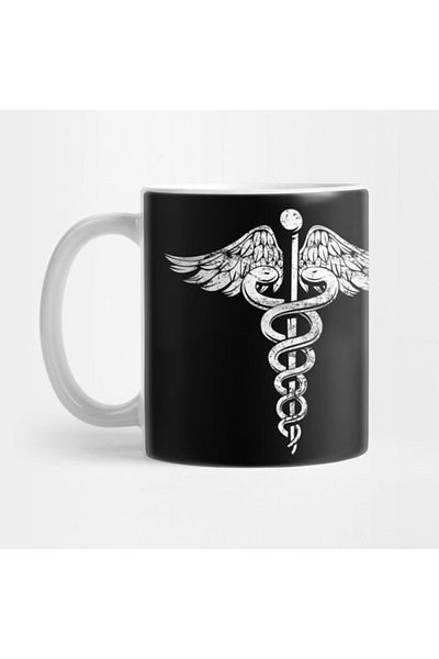 TatFast رمز Caduceus الكلاسيكي - كوب الرعاية الصحية للأطباء والممرضات