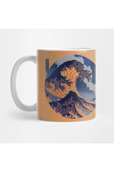 TatFast The Great Wave Off Kanagawa With Mount Fuji Eruption Mug
