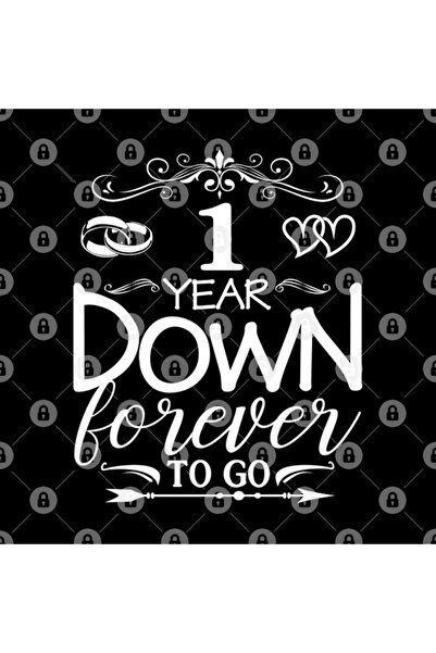 TatFast 1 Year down Forever to Go. 1St Wedding Anniversary Mug, Gift, Dowry, Presentation Holder