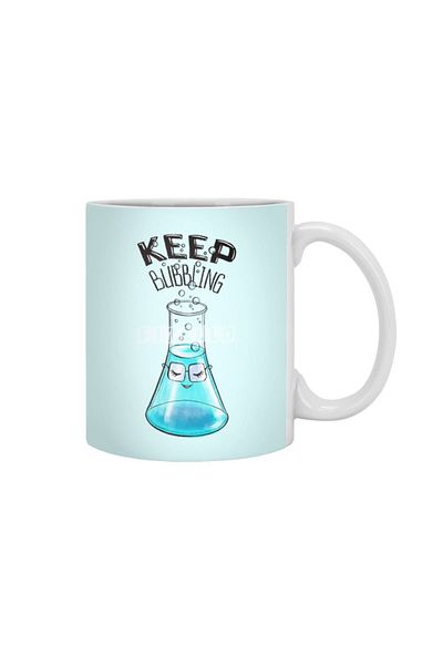 Fizello Nerdy Chemistry Labart - كوب أبيض مع شخصيات زجاجية، هدية وعرض
