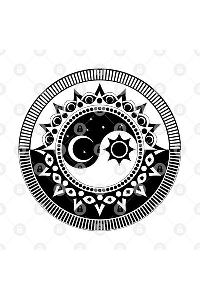 TatFast Yin Yang Duality Sun Moon Mandala Mug, Gift, Dowry, Presentation