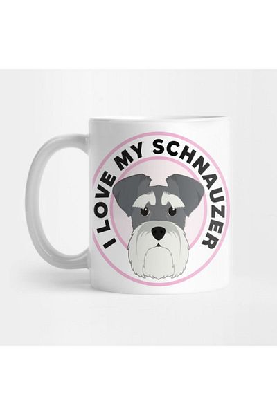 TatFast كوب I Love My Schnauzer، هدية، مهر، عرض