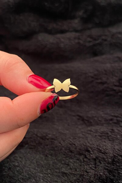 Fiyonk Kuyumculuk 14 Ayar Altın Kelebek Yüzük