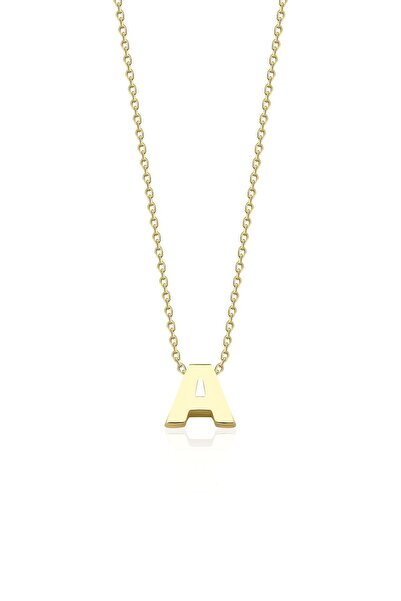 Fiyonk Kuyumculuk 14 Ayar Altın A Harfli Kolye