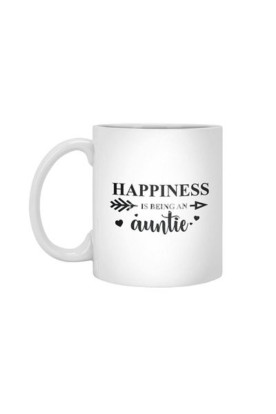 Fizello Happiness Is Being An Auntie كوب أبيض، هدية، مهر، عرض